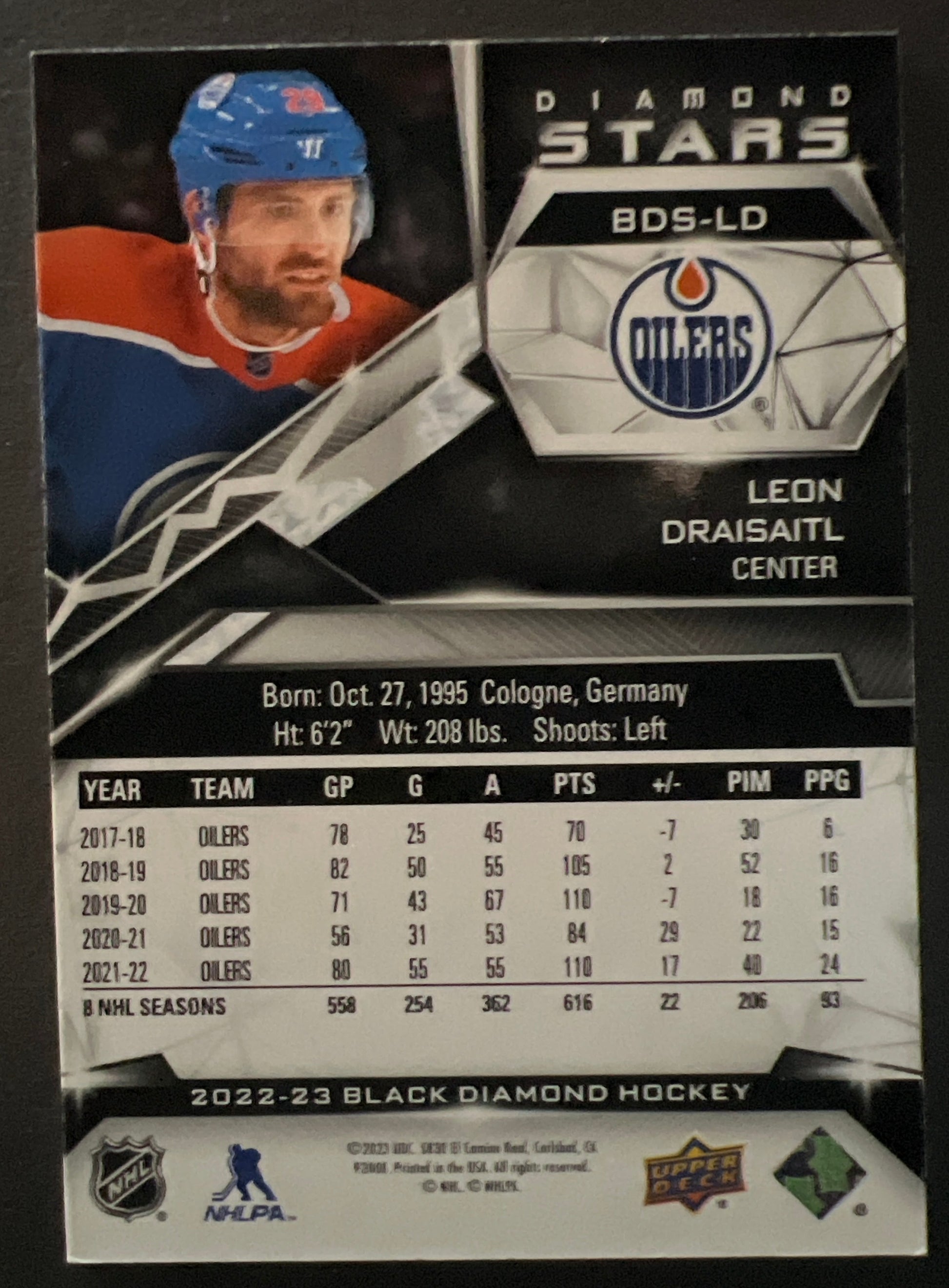 Leon Draisaitl Diamond Stars /299 - 2022/23 Black Diamond