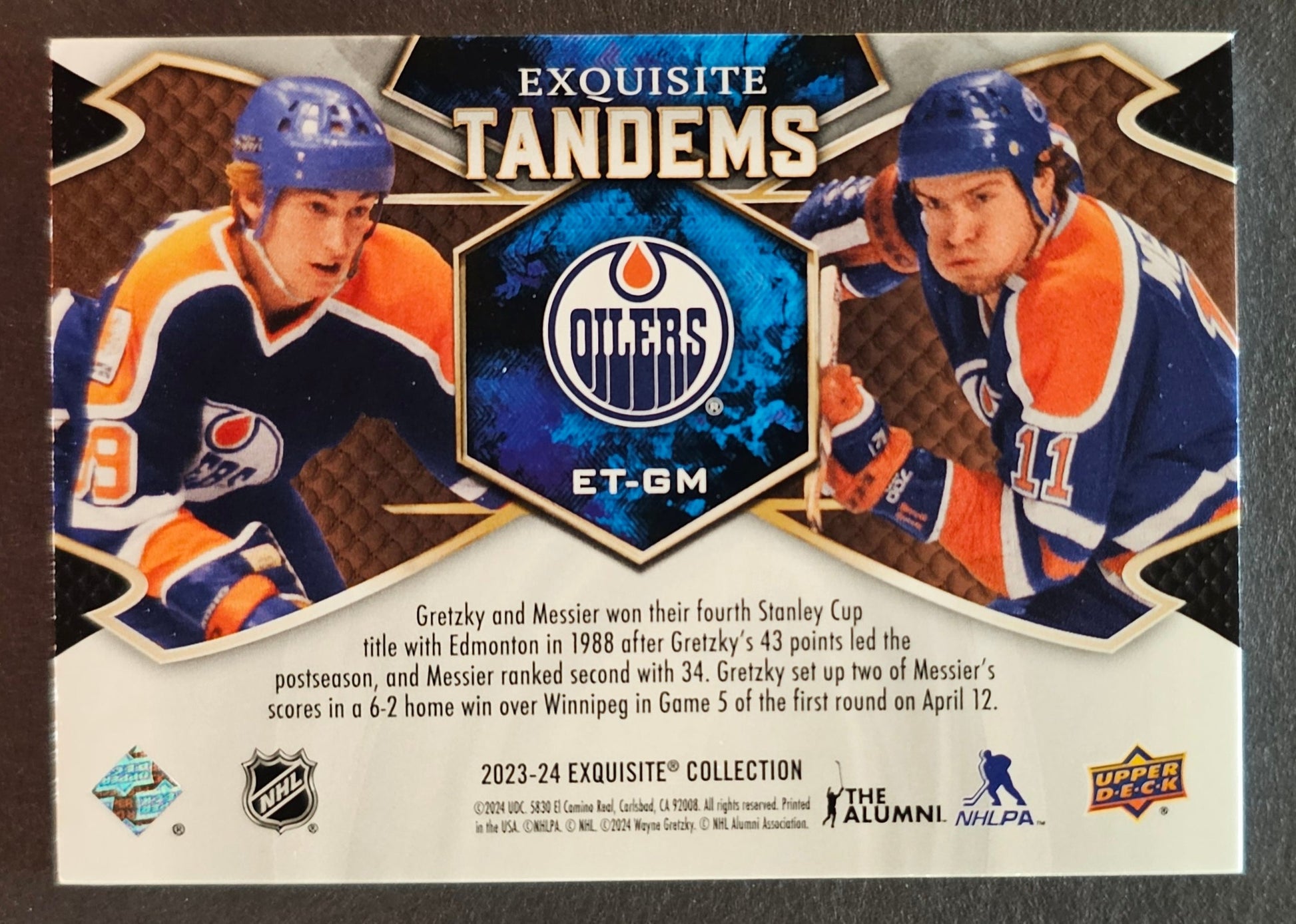 Gretzky / Messier Exquisite Tandems /299 - 2023/24 Exquisite Collection