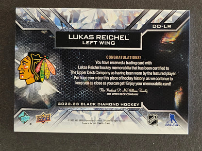 Lukas Reichel Diamond Debut Relics Jersey - 2022/23 Black Diamond