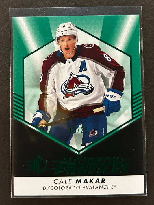 Cale Makar Authentic Profiles Green /25 - 2022/23 SP Authentic 