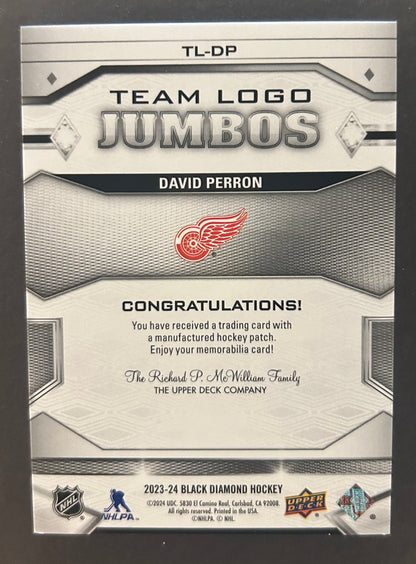 David Perron Team Logo Jumbos Jersey Patch - 2023/24 Black Diamond