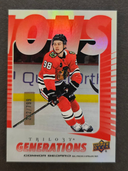 Connor Bedard Generations Red /799 - 2023/24 Trilogy