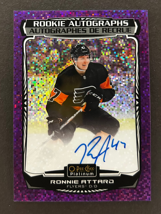 Ronnie Attard Rookie Auto Violet Pixels /99 - 2022/23 O-Pee-Chee Platinum 