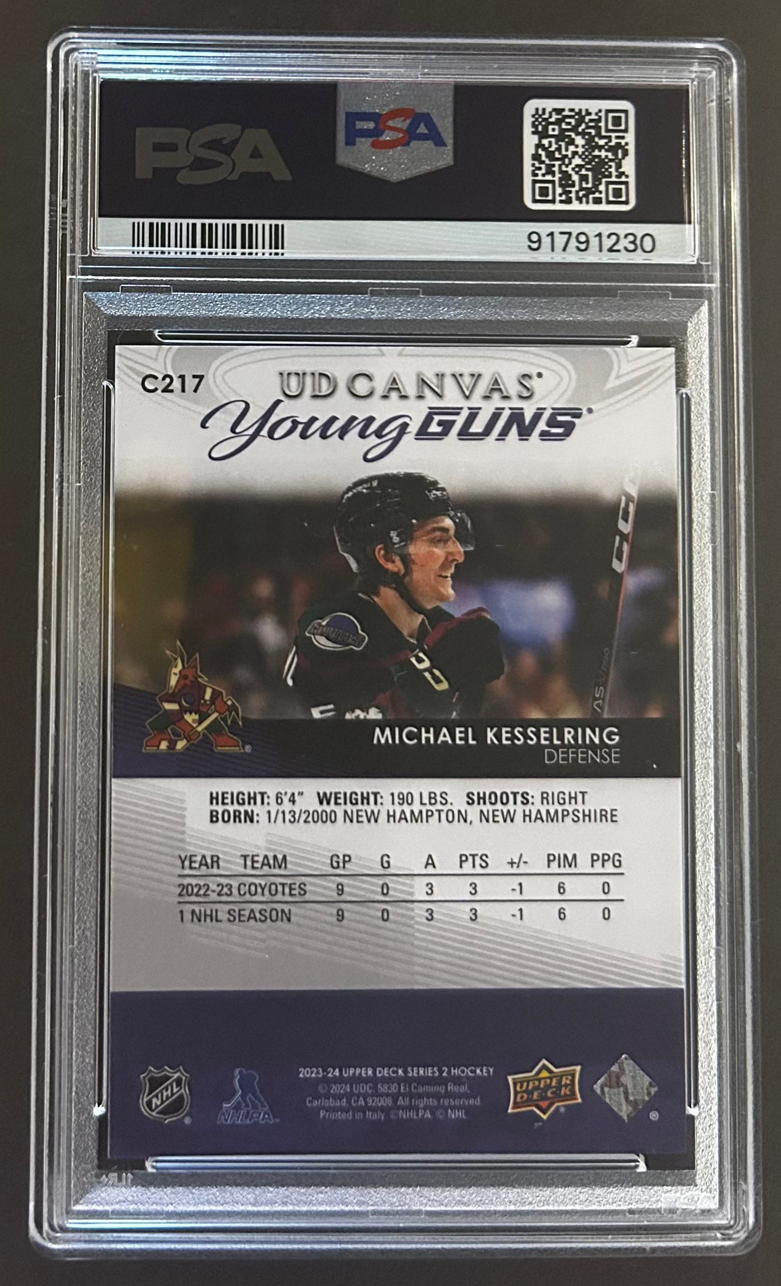 Michael Kesselring UD Canvas Young Guns - PSA 10 - 2023 Series 2