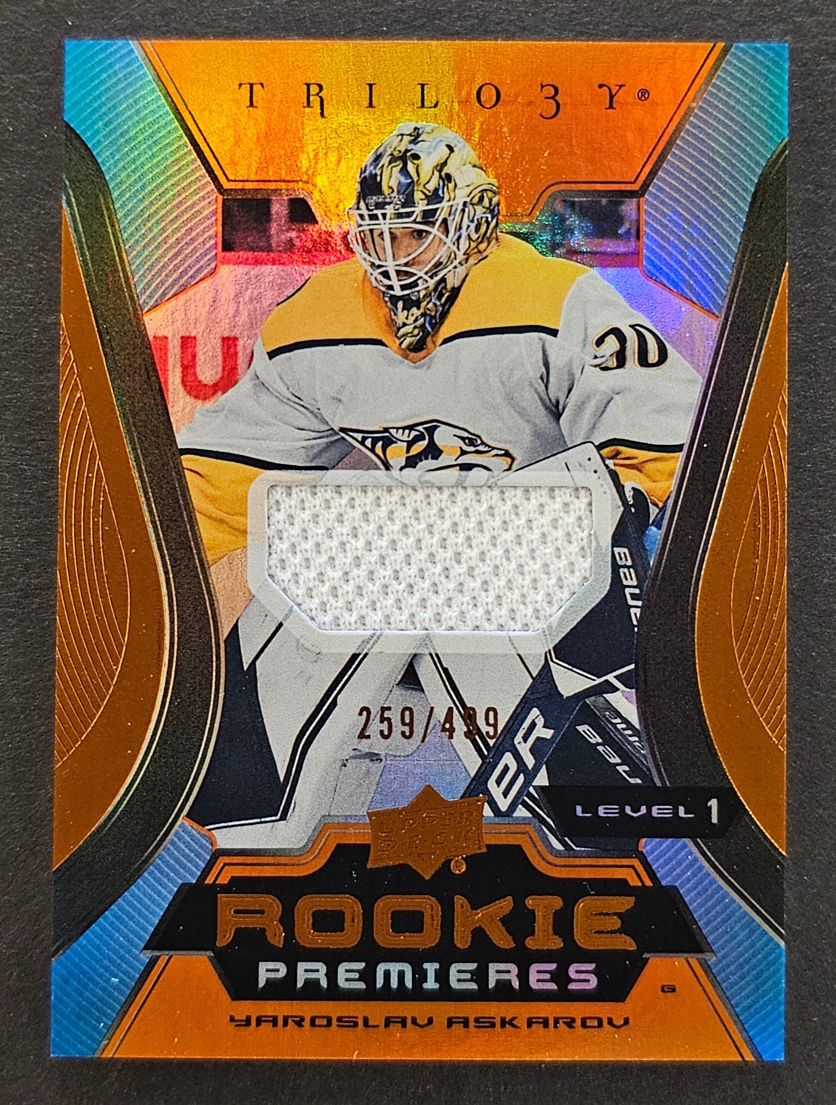 Yaroslav Askarov Rookie Premieres Level 1 Jersey /499 - 2023/24 Trilogy 