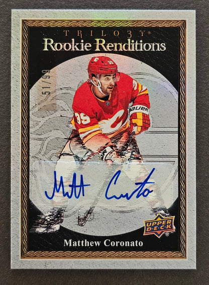 Matthew Coronato Rookie Renditions Auto /99 - 2023/24 Trilogy