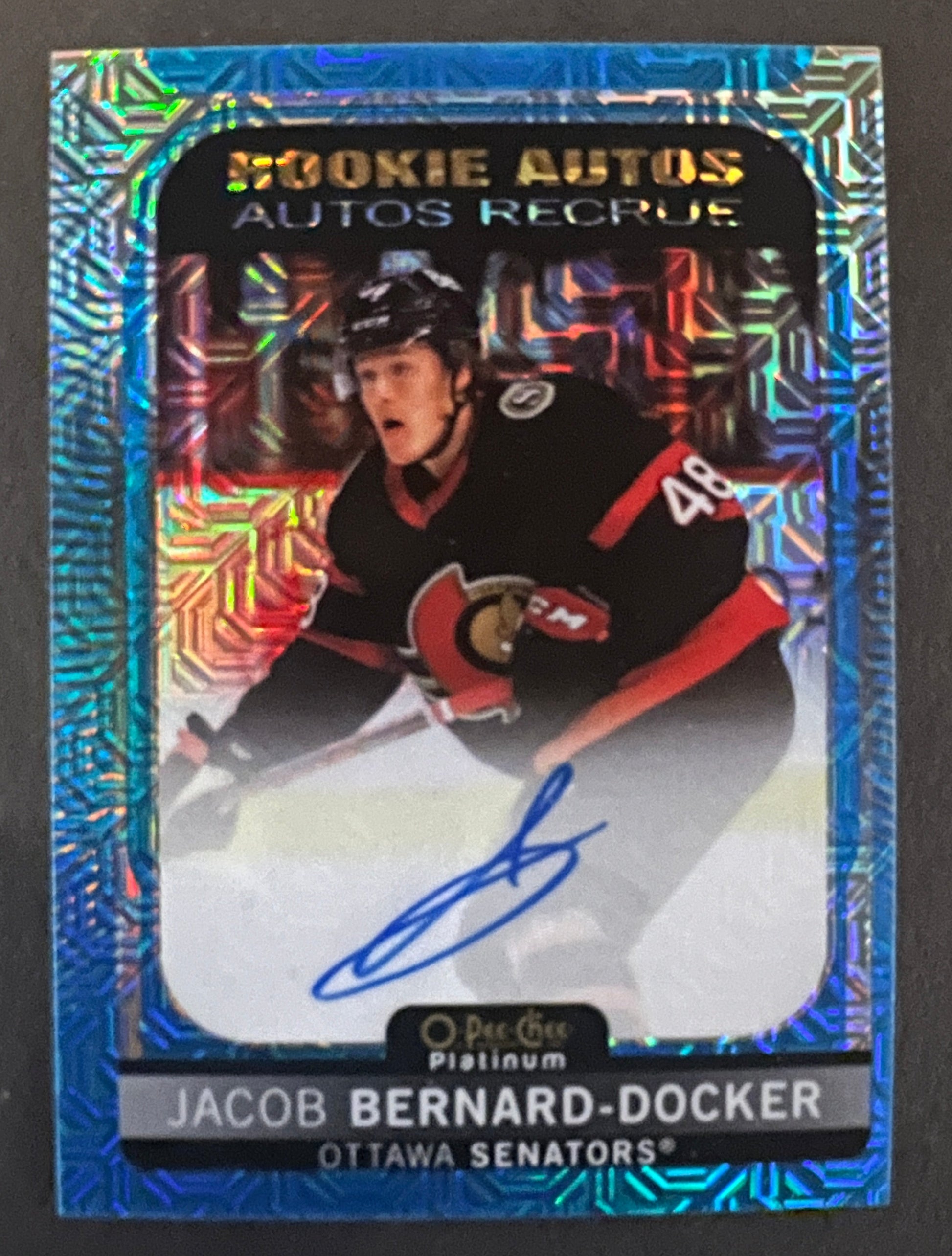 Jacob Bernard-Docker Rookie Autos Blue Traxx - 2021/22 O-Pee-Chee Platinum