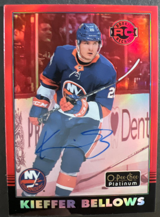 Kiefer Bellows Rookie Red Rainbow Auto - 2020/21 O-Pee-Chee Platiunum