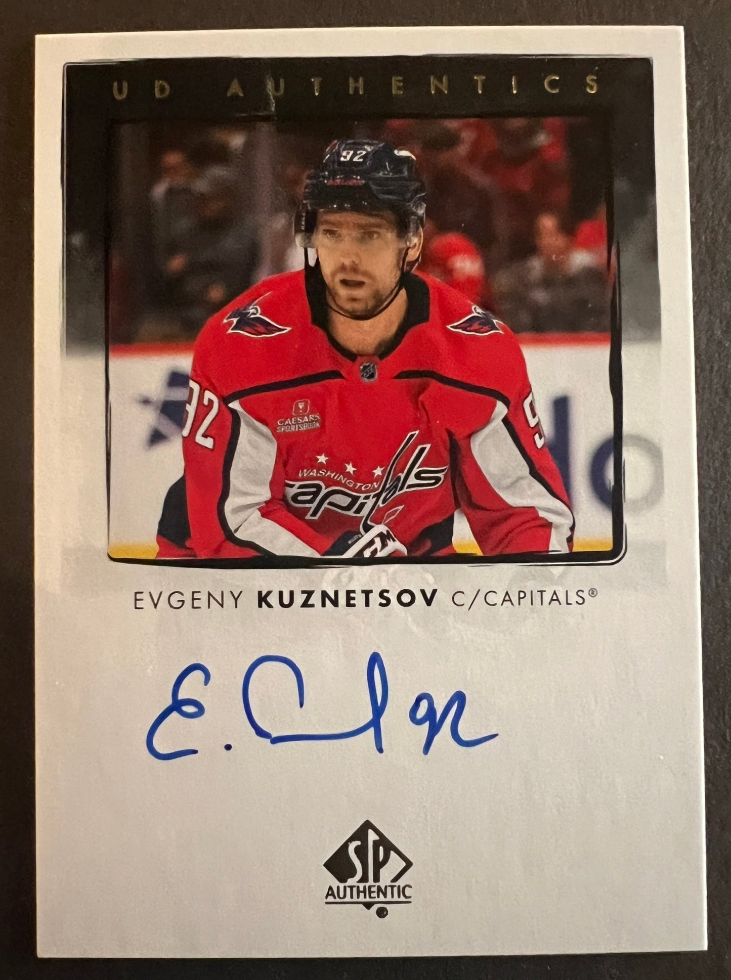 Evgeny Kuznetsov UD Authentics Auto - 2022/23 SP Authentic