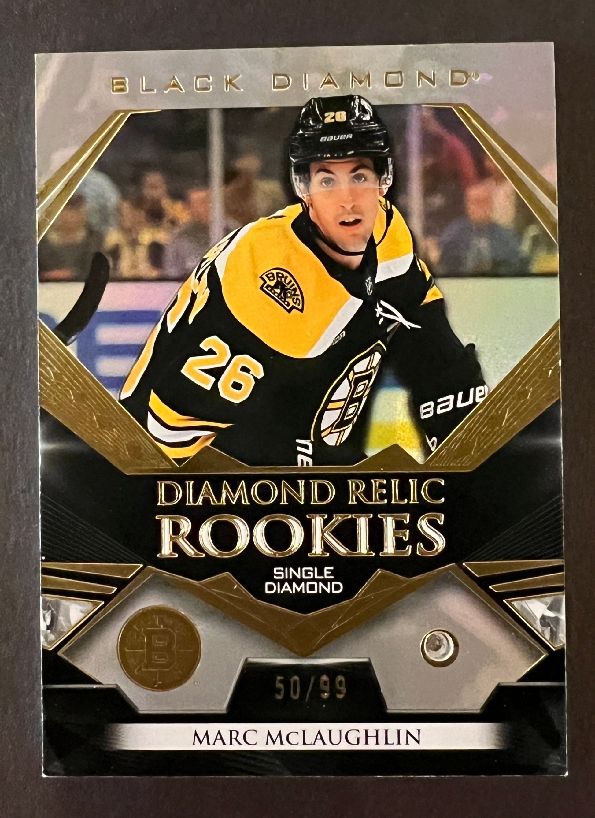 Marc McLaughlin Diamond Relic Rookies Single Diamond /99 - 2022/23 Black Diamond