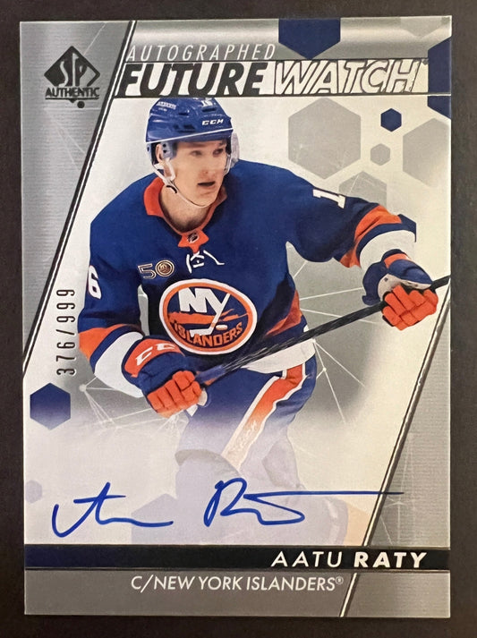 Aatu Raty Future Watch Auto /999 - 2022/23 SP Authentic