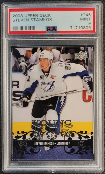 Steven Stamkos Young Guns (Rookie) #245 Graded PSA 9 - 2008/09 UD Series 1