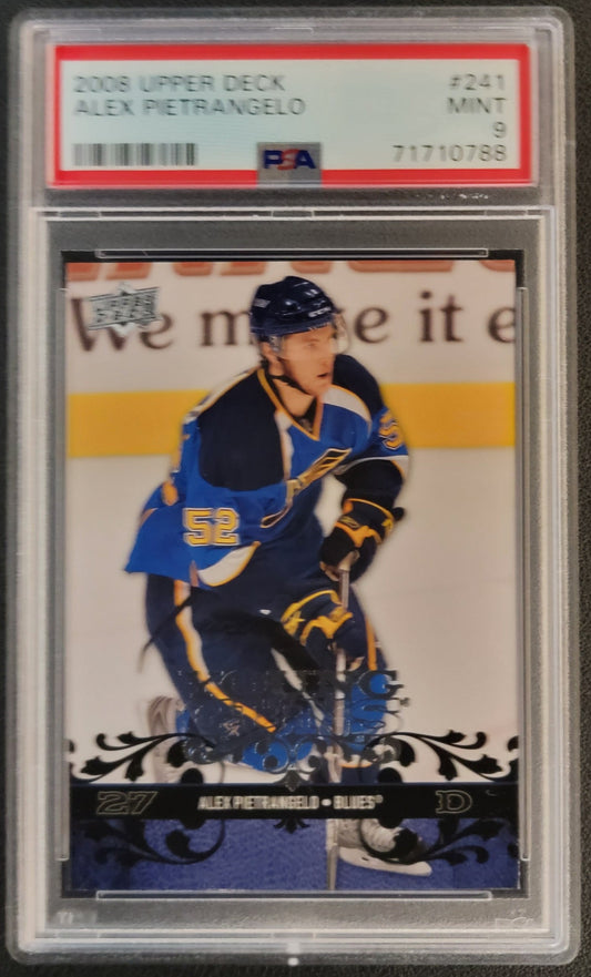 Alex Pietrangelo Young Guns (Rookie) #241 Graded PSA 9 - 2008/09 UD Series 1