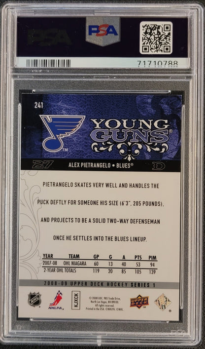 Alex Pietrangelo Young Guns (Rookie) #241 Graded PSA 9 - 2008/09 UD Series 1