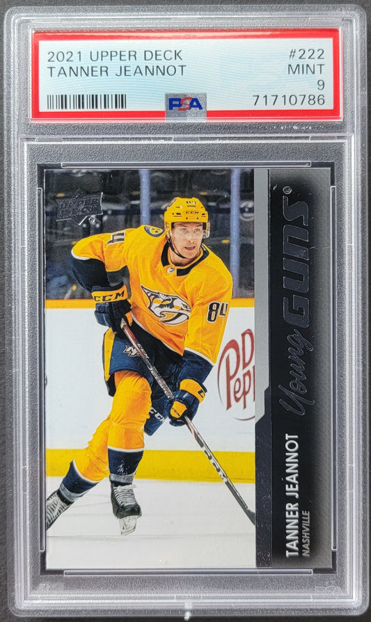 Tanner Jeannot Young Guns (Rookie) #222 Graded PSA 9 - 2021/22 UD Series 1