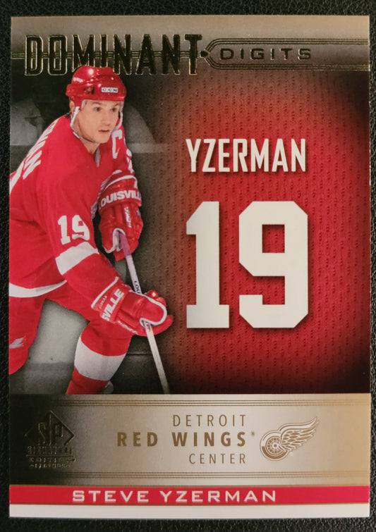 Steve Yzerman Dominant Digits Gold Parallel 19/19 - SP Signature Edition Legends