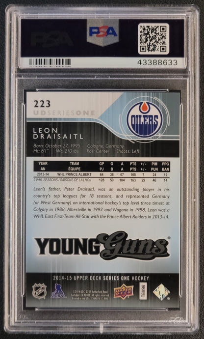 Leon Draisaitl Young Guns (Rookie) #223 Graded PSA 10 - 2014/15 UD Series 1