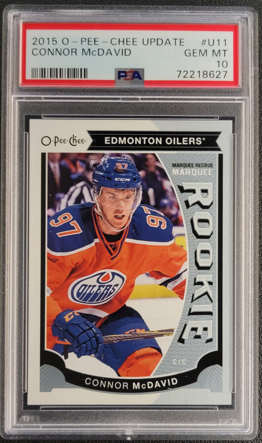 Connor McDavid Marquee Rookie Update Graded PSA 10 - 2015/16 O-Pee-Chee