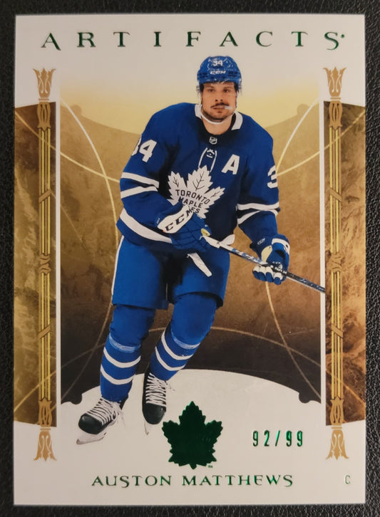 Auston Matthews Emerald Parallel 92/99 - 2022/23 Artfacts