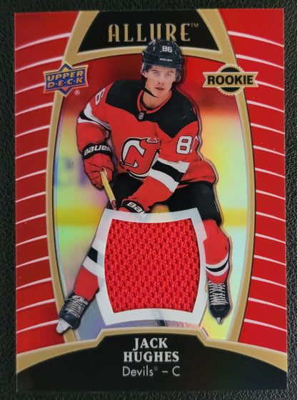 Jack Hughes Rookie Red Rainbow Jersey - 2019/20 Allure