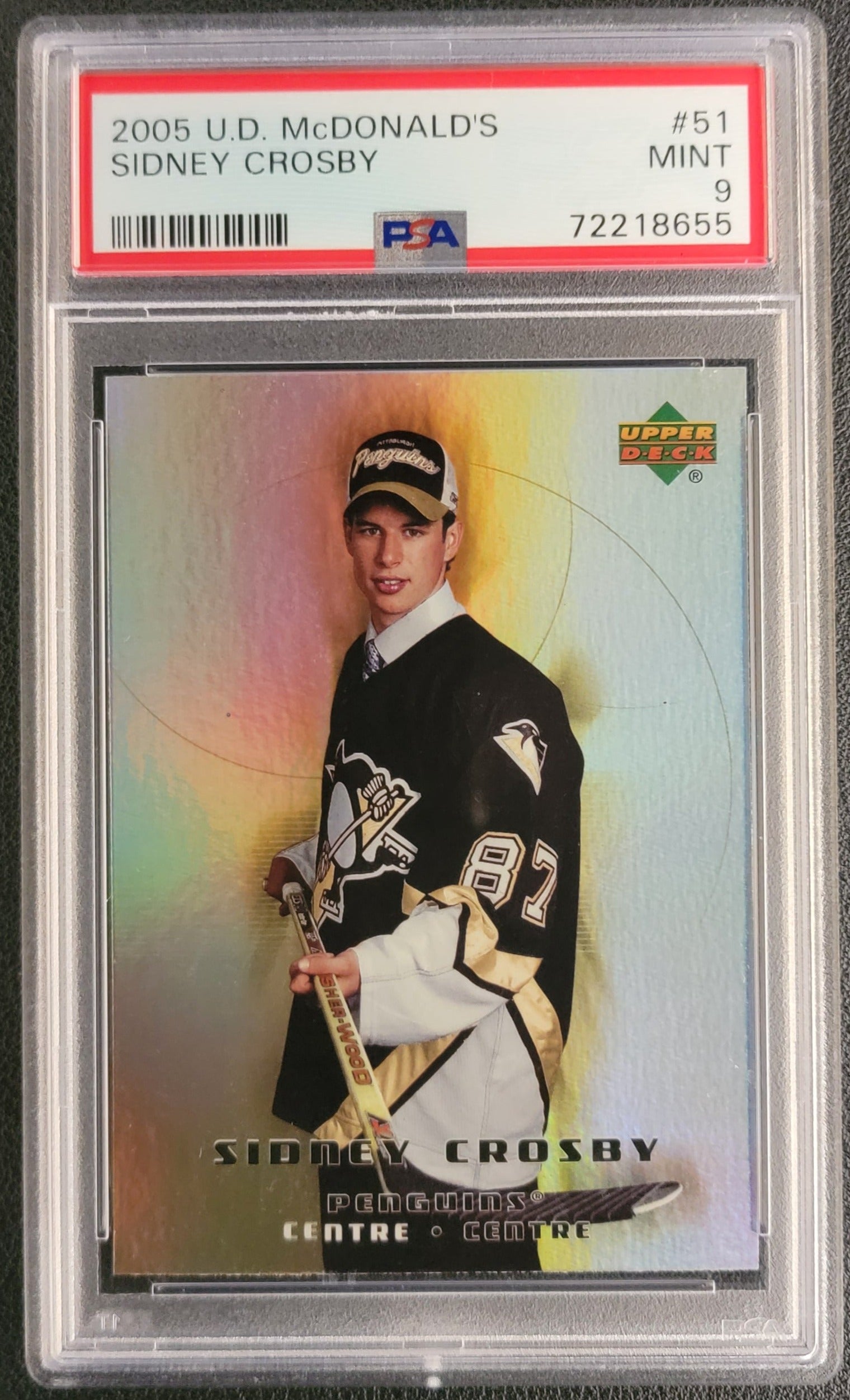 Sidney Crosby McDonald's Rookie Graded PSA 9 - 2005 Upper Deck – Pro ...