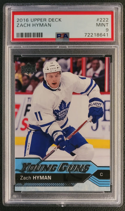 Zach Hyman Young Guns (Rookie) #222 Graded PSA 9 - 2016/17 UD Series 1