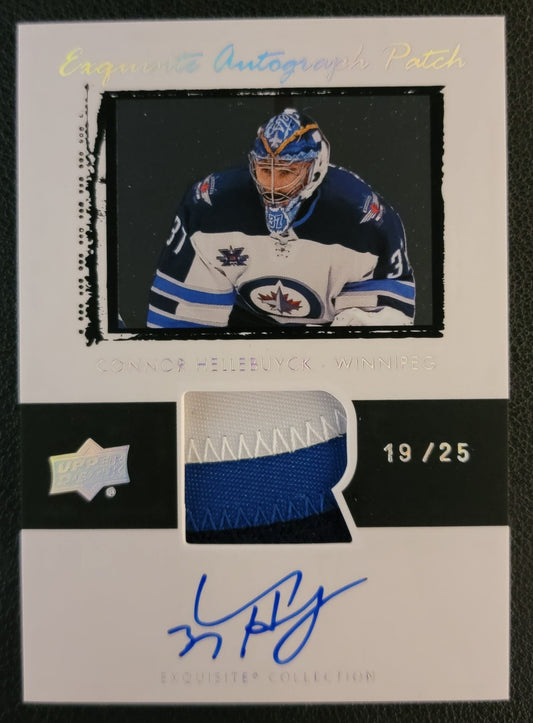 Connor Hellebuyck Exquisite Autograph Patch 19/25 - 2020/21 The Cup