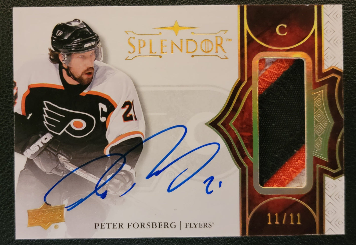 Peter Forsberg 2017/18 Splendor Patch Autograph 11/11 - 2020/21 The Cup