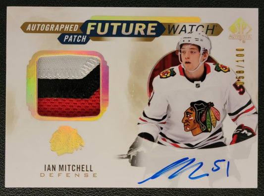 Ian Mitchell Future Watch Auto Patch - Tri-Color Patch 058/100 - 2020/21 SP Authentic