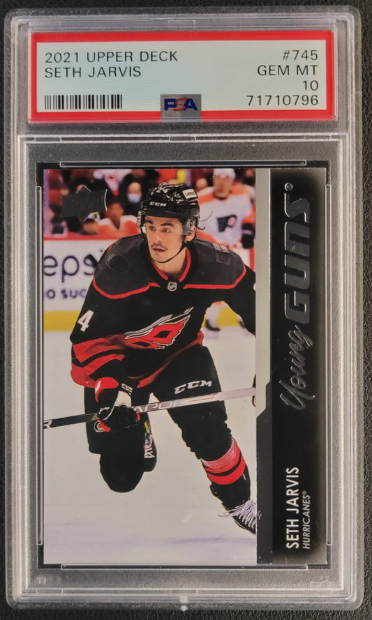 Seth Jarvis Young Guns (Rookie) #745 Graded PSA 10 - 2021/22 Extended Series