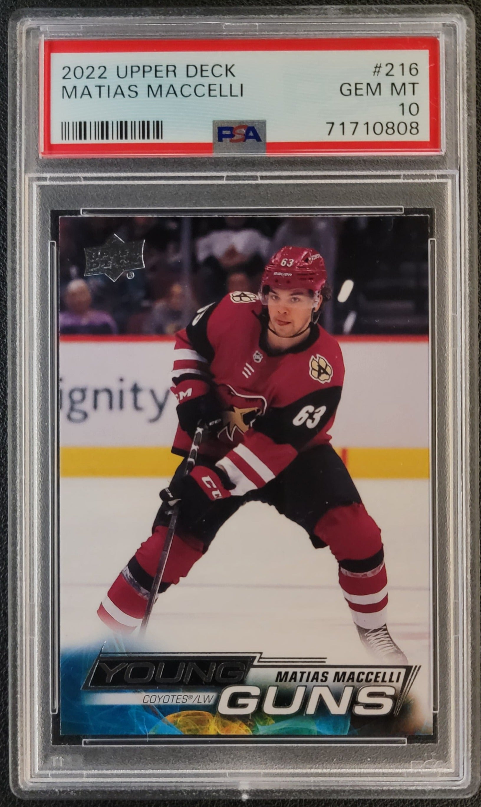 Matias Maccelli Young Guns (Rookie) #216 Graded PSA 10 - 2022/23 Series 1