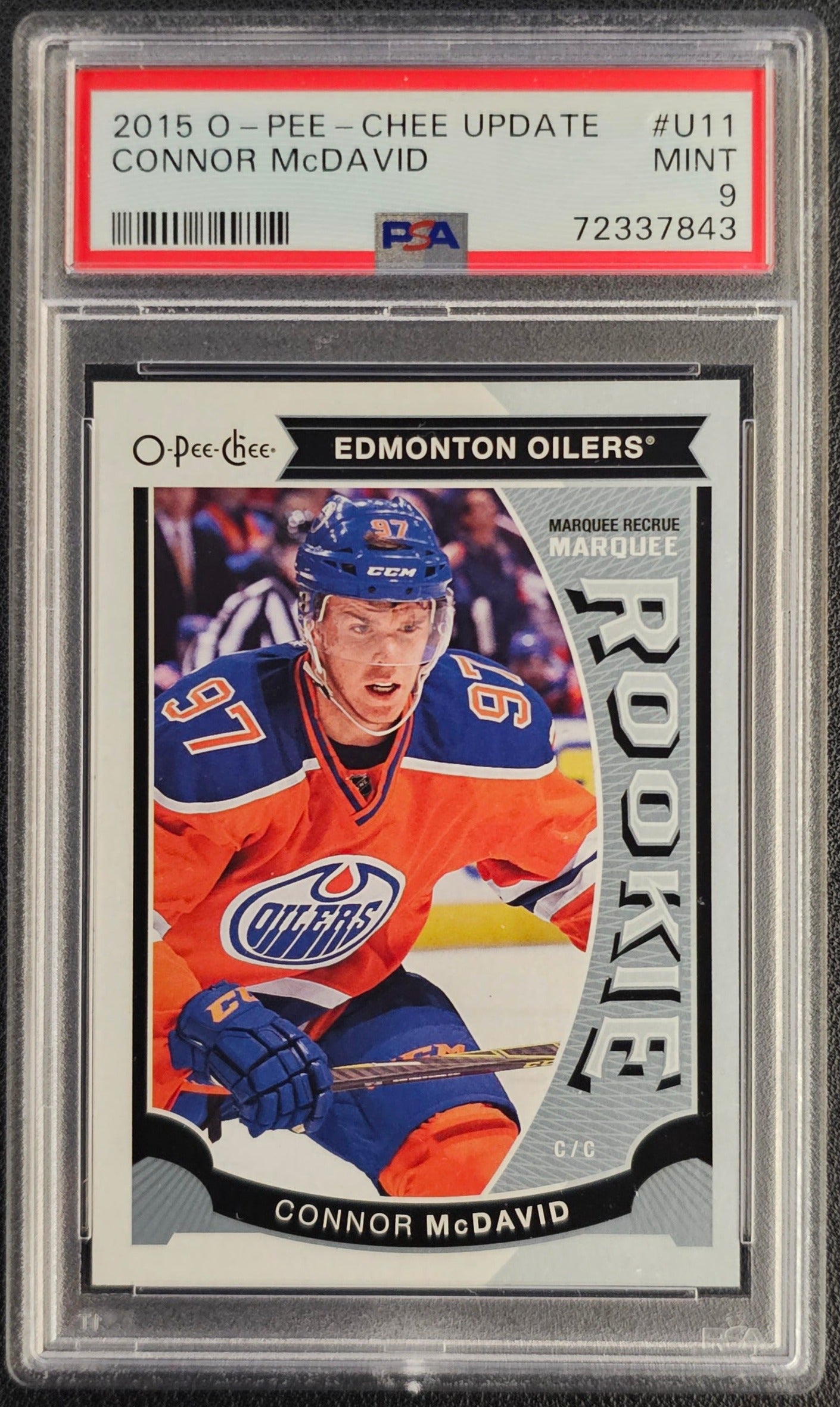 Connor McDavid Marquee Rookie Update Graded PSA 9 - 2015/16 O-Pee-Chee