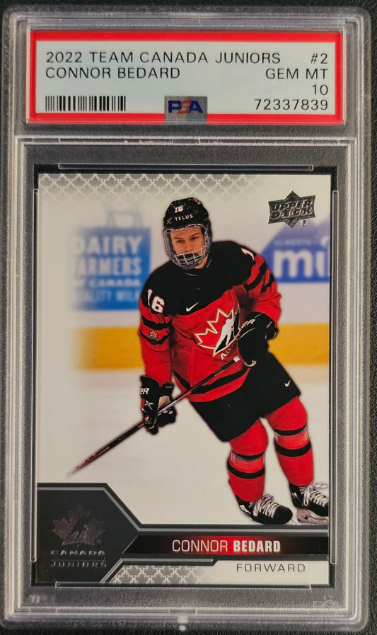 Connor Bedard Base #2 Graded PSA 10 - 2022 Team Canada Juniors