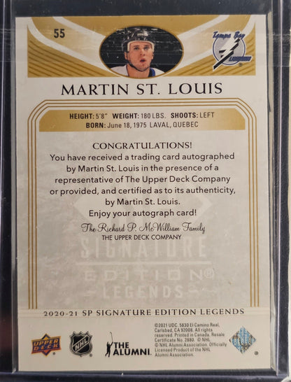 Martin St. Louis Legends Autograph - 2020/21 SP Signature Edition Legends