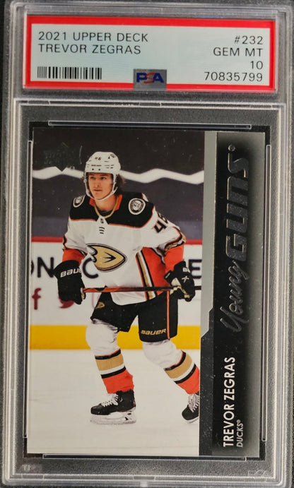 Trevor Zegras Young Guns (Rookie) # 232 Graded PSA 10 - 2021/22 Series 1