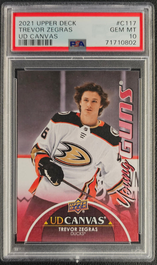 Trevor Zegras Young Guns Canvas (Rookie) Graded PSA 10 - 2021/22 Series 1