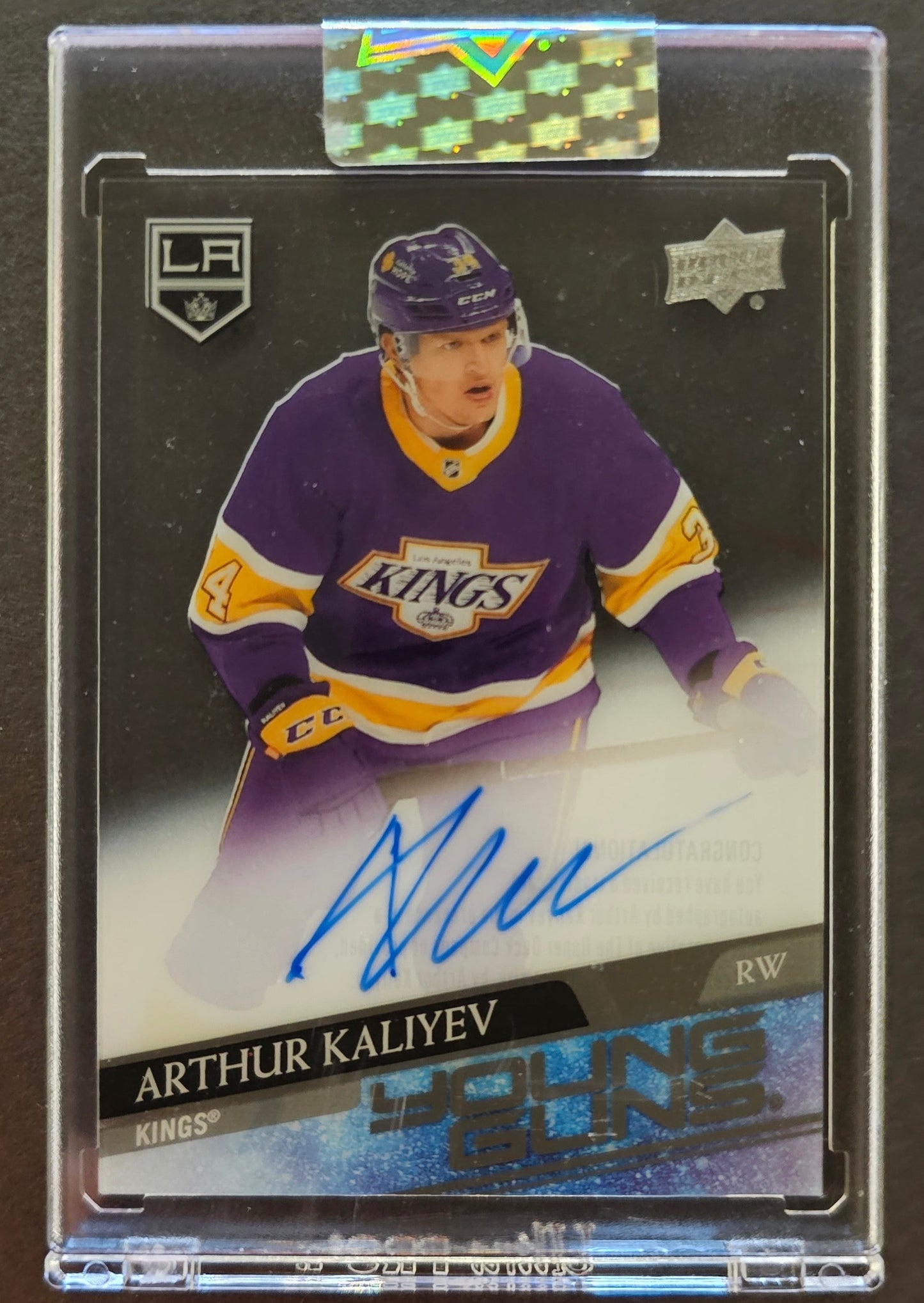 Arthur Kaliyev Clear Cut Young Guns Tribute Auto - 2021/22 Clear Cut