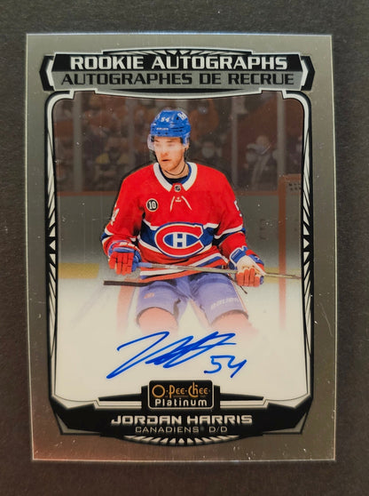 Jordan Harris Rookie Autographs - 2022/23 O-Pee-Chee Platinum