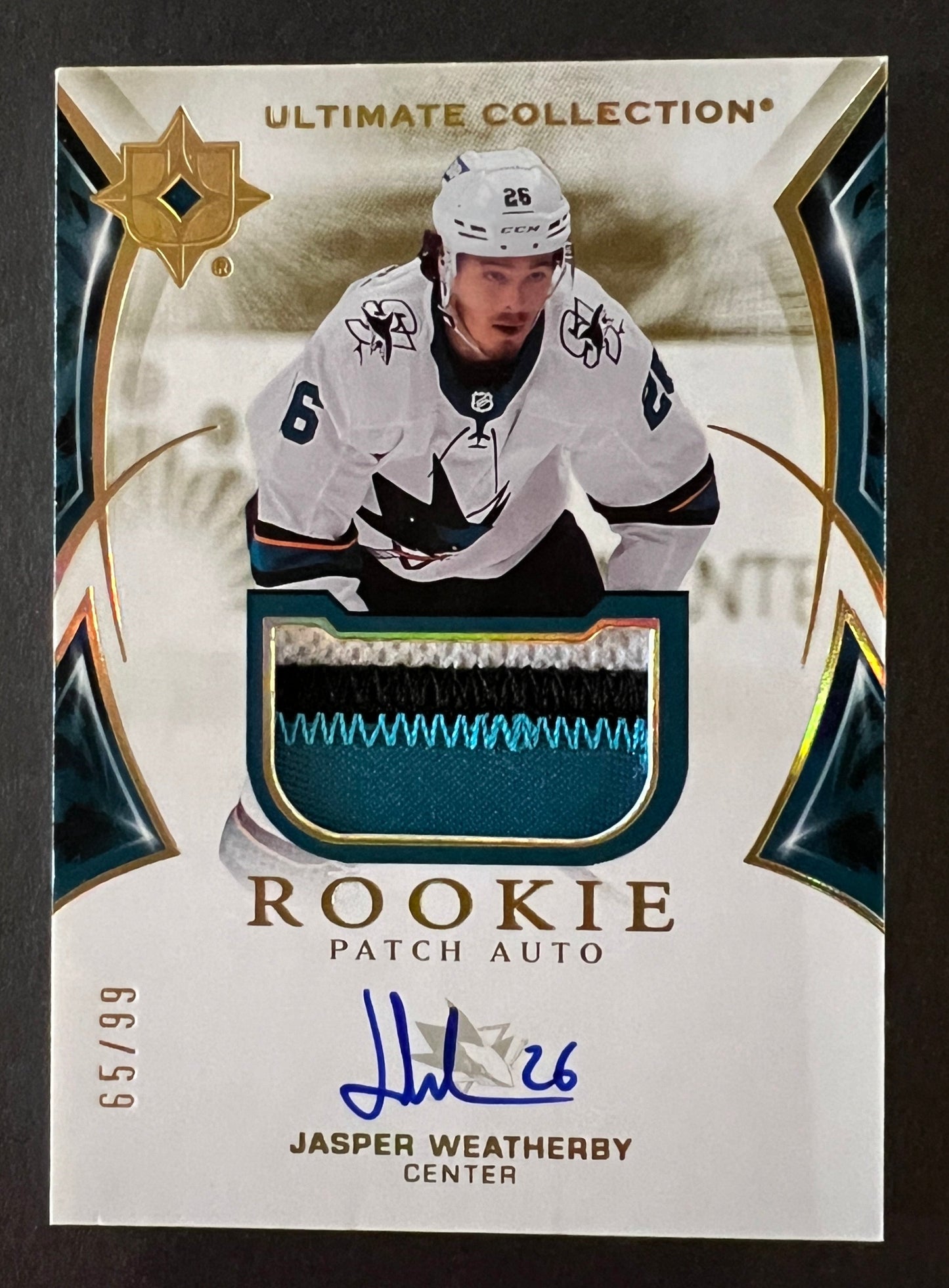 Jasper Weatherby Rookie Patch Auto /99 - 2022/23 Black Diamond