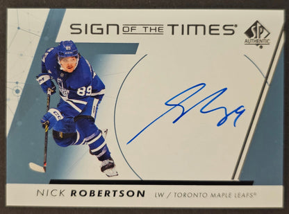 Nick Robertson Sign Of The Times Auto - 2022/23 SP Authentic