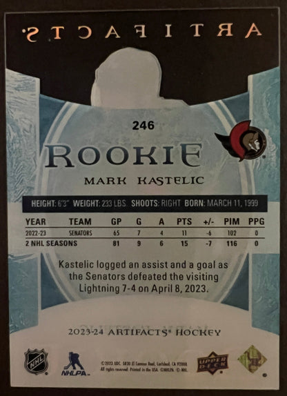 Mark Kastelic Artifacts Rookie Plexi - 2023/24 Artifacts