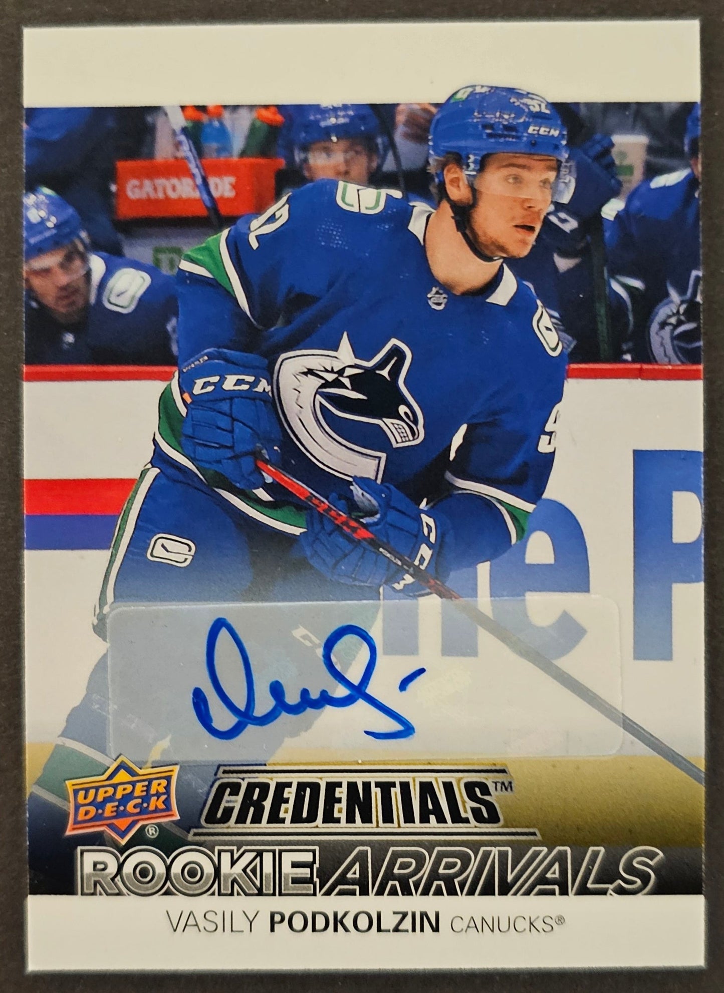 Vasily Podkolzin Rookie Arrivals Auto - 2021/22 Credentials