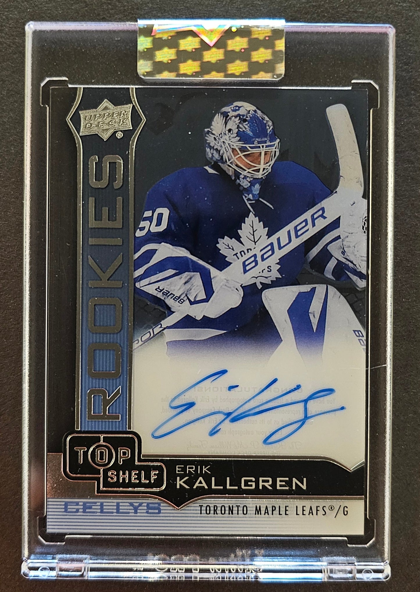 Erik Kallgren Top Shelf Cellys Rookie Auto - 2022/23 Clear Cut