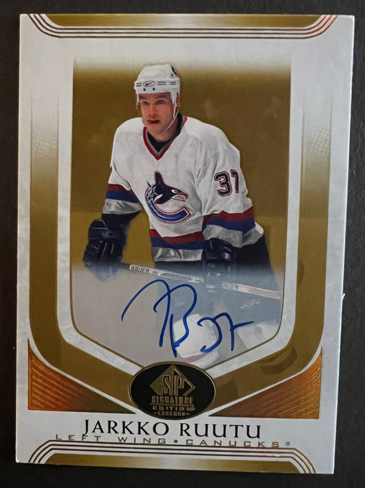 Jarkko Ruutu Auto - 2020/21 SP Signature Edition Legends