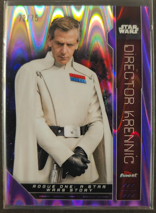 Director Krennig Purple Raywave Refractor /75 - 2023 Topps Finest Star Wars