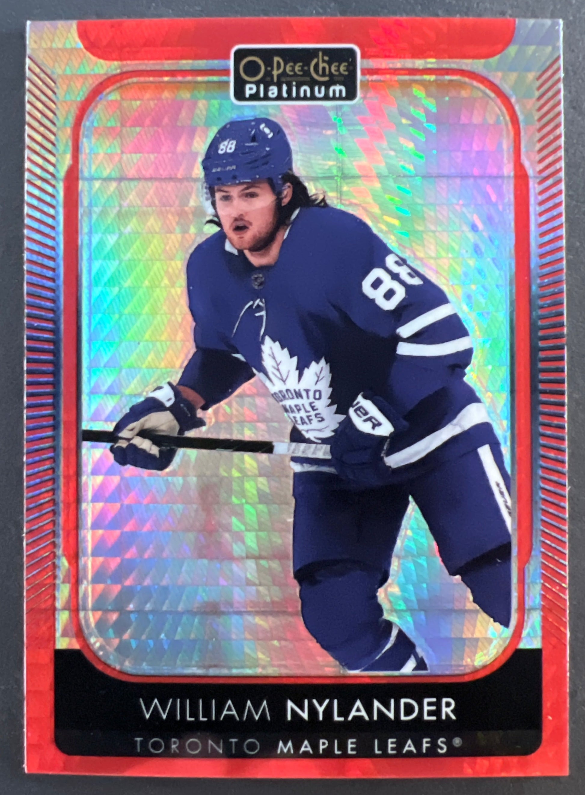 William Nylander Red Prism /199 - 2021/22 O-Pee-Chee Platinum 