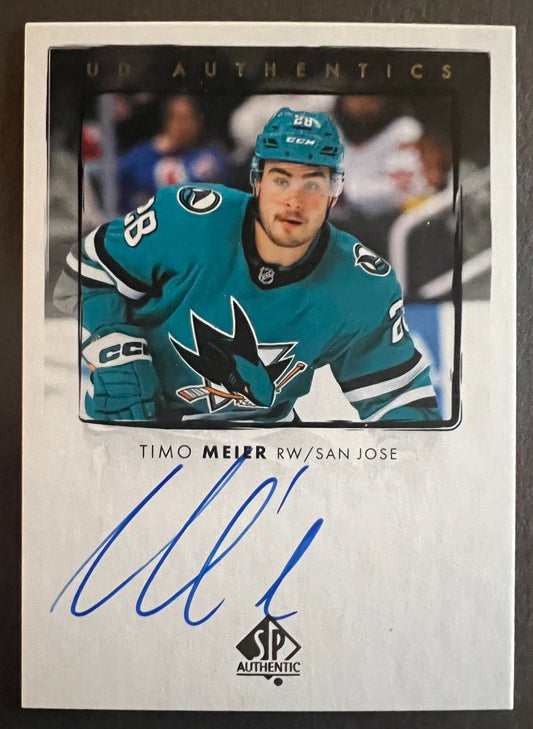 Timo Meier UD Authentics Auto - 2022/23 SP Authentic