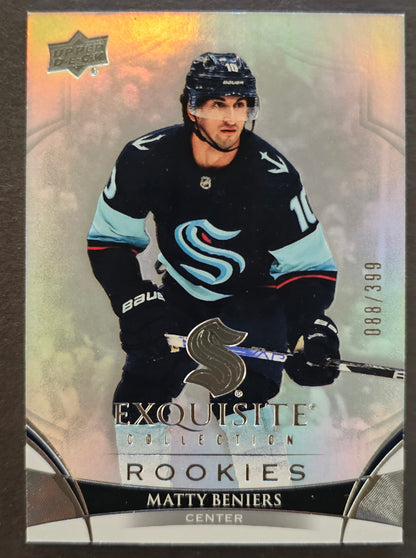 Matty Beniers Exquisite Collection Rookies /399 - 2022/23 Black Diamond