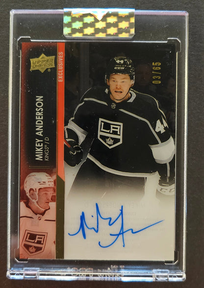 Mikey Anderson Clear Cut Exclusives Rookie Auto /65 - 2021/22 Clear Cut