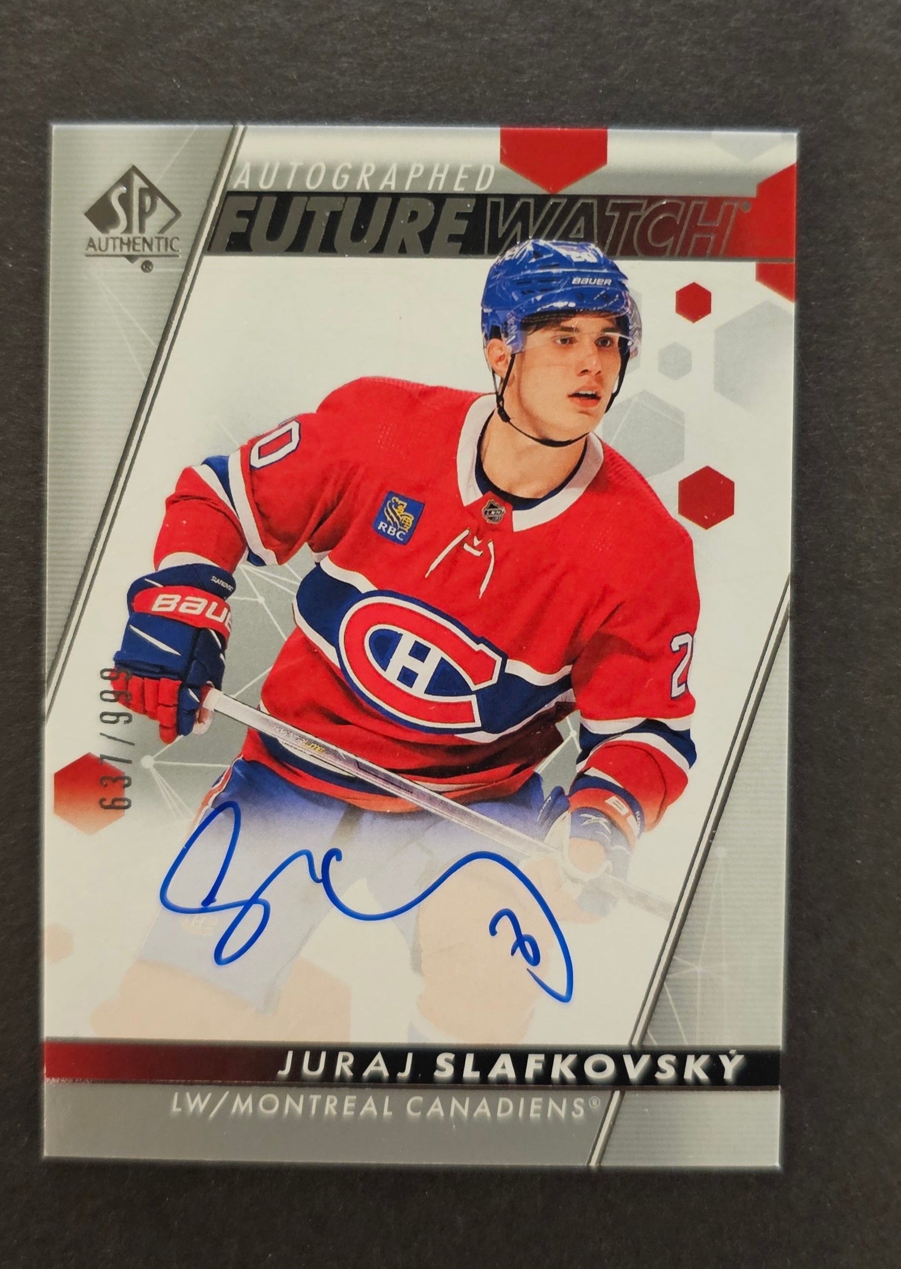 Juraj Slafkovsky Future Watch Auto /999 - 2022/23 SP Authentic